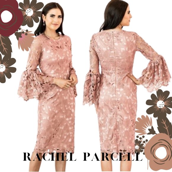 Rachel Parcell Dresses & Skirts - Rachel Parcell Pink Lace Midi Dress